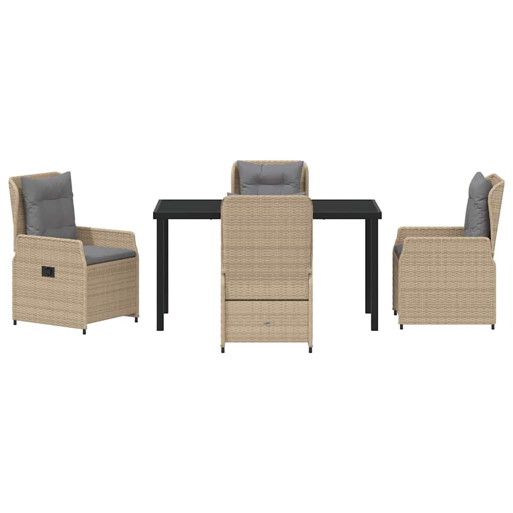 Have Spisebordssæt 5 pcs Beige polyrattan