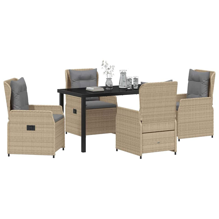 Have Spisebordssæt 5 pcs Beige polyrattan
