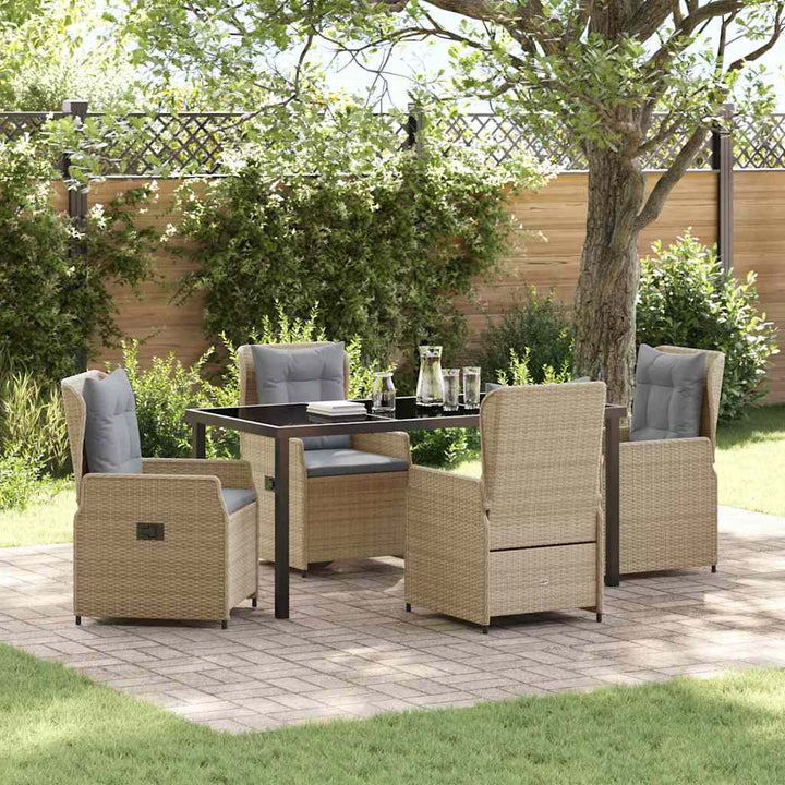 Have Spisebordssæt 5 pcs Beige polyrattan
