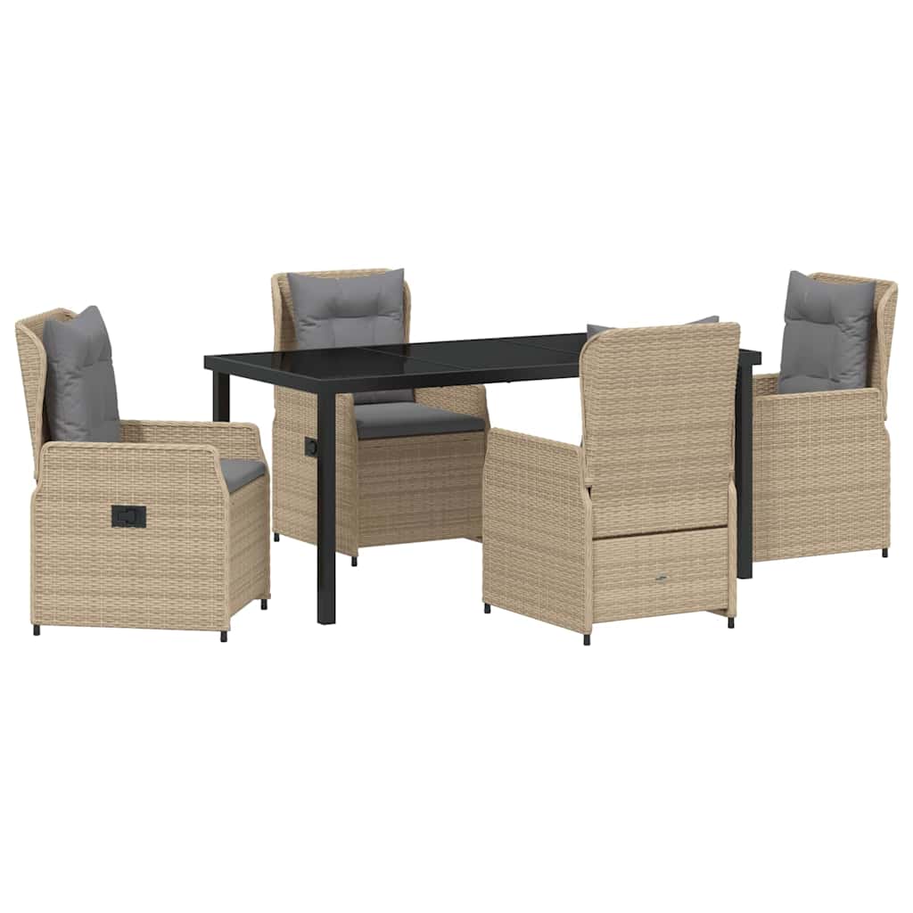 Have Spisebordssæt 5 pcs Beige polyrattan
