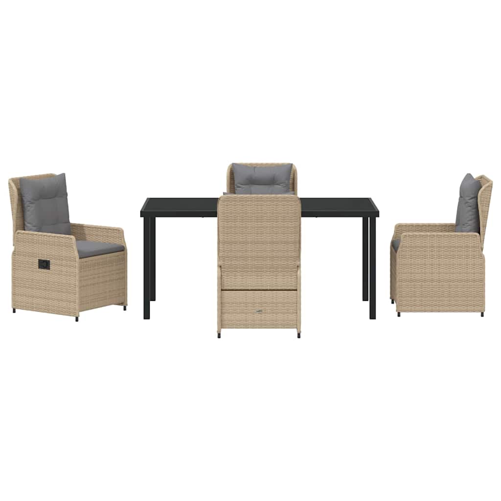 Have Spisebordssæt 5 pcs Beige polyrattan