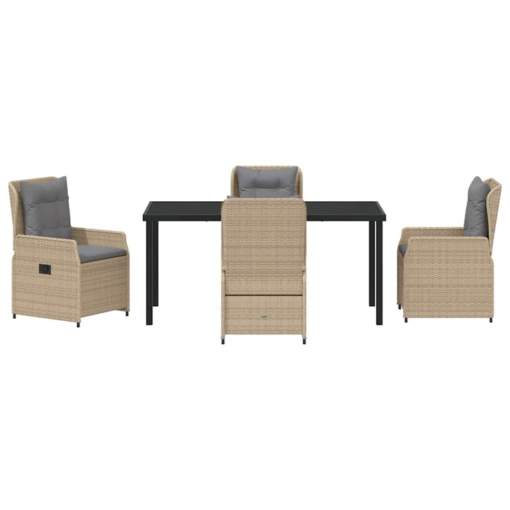 Have Spisebordssæt 5 pcs Beige polyrattan