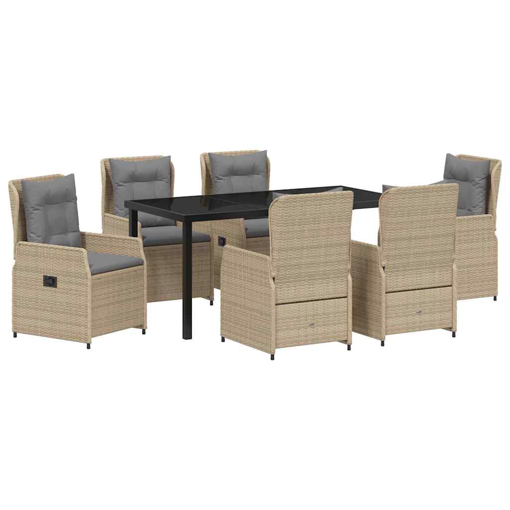 Have Spisebordssæt 7 pcs Beige polyrattan