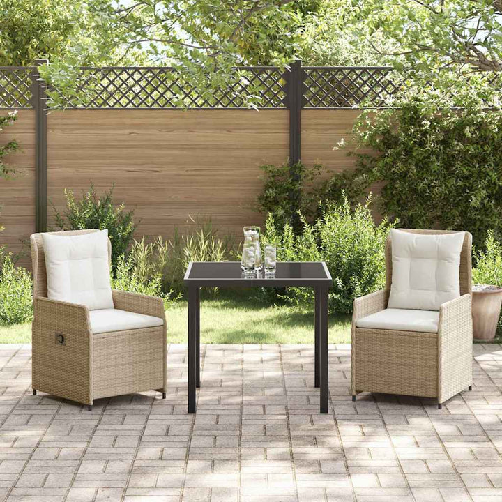 Have Spisebordssæt 3 pcs Beige polyrattan