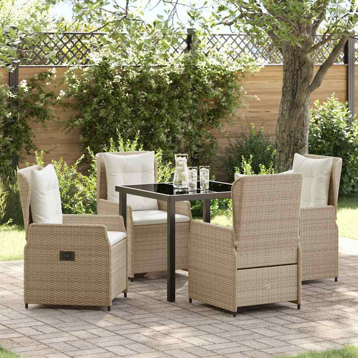 Have Spisebordssæt 5 pcs Beige polyrattan
