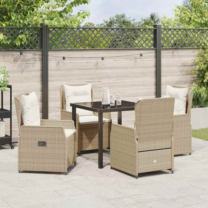 Have Spisebordssæt 5 pcs Beige polyrattan