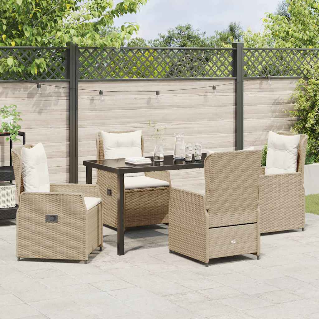 Have Spisebordssæt 5 pcs Beige polyrattan