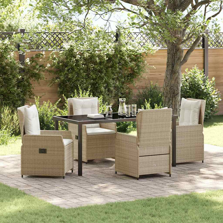 Have Spisebordssæt 5 pcs Beige polyrattan