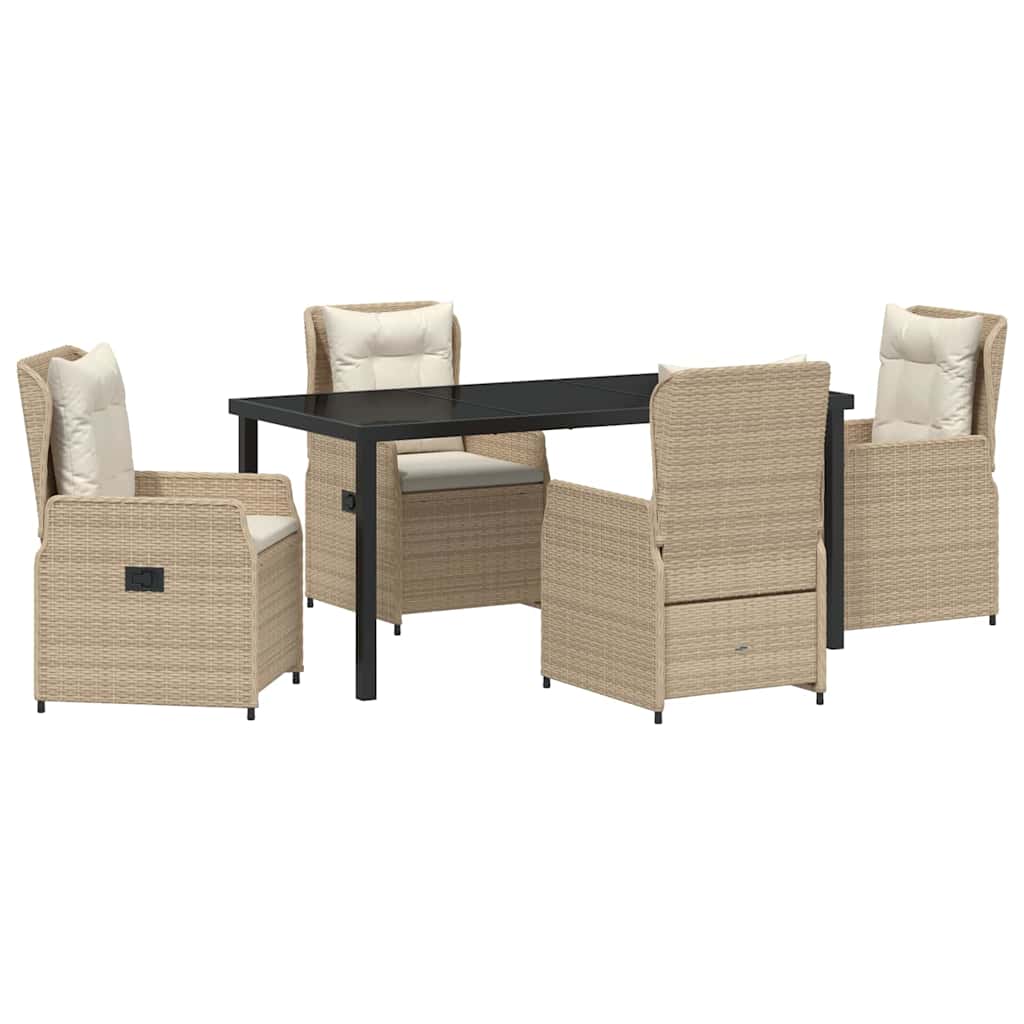 Have Spisebordssæt 5 pcs Beige polyrattan