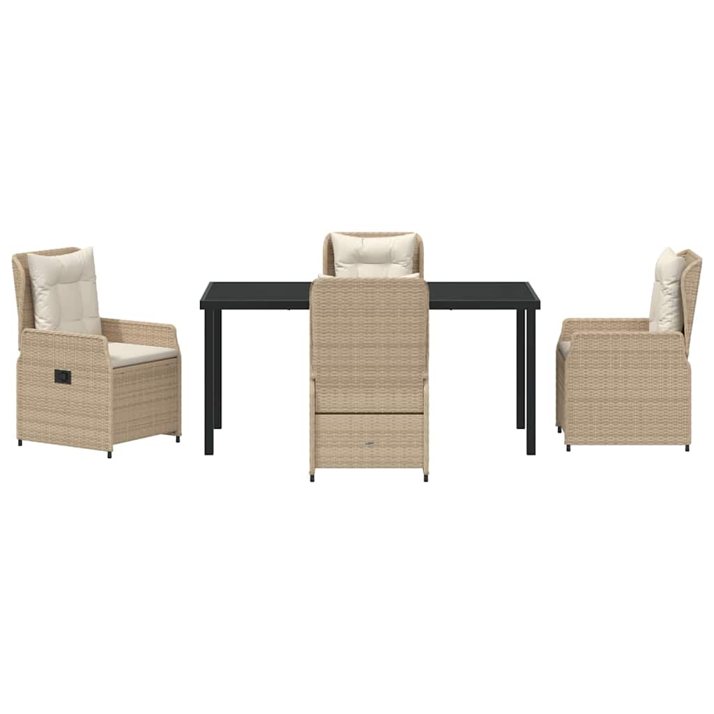 Have Spisebordssæt 5 pcs Beige polyrattan