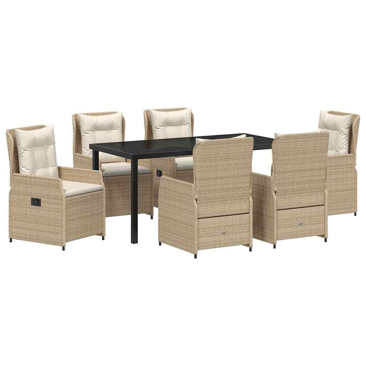 Have Spisebordssæt 7 pcs Beige polyrattan