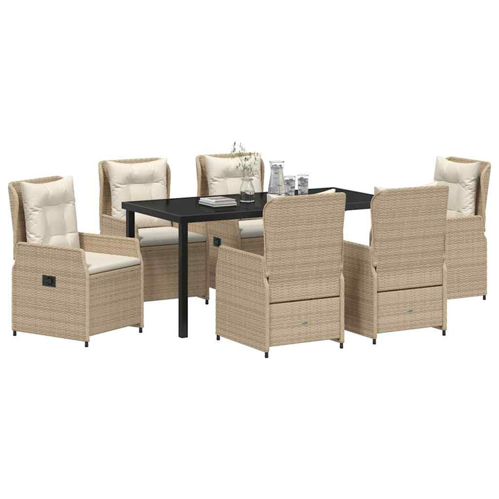 Have Spisebordssæt 7 pcs Beige polyrattan
