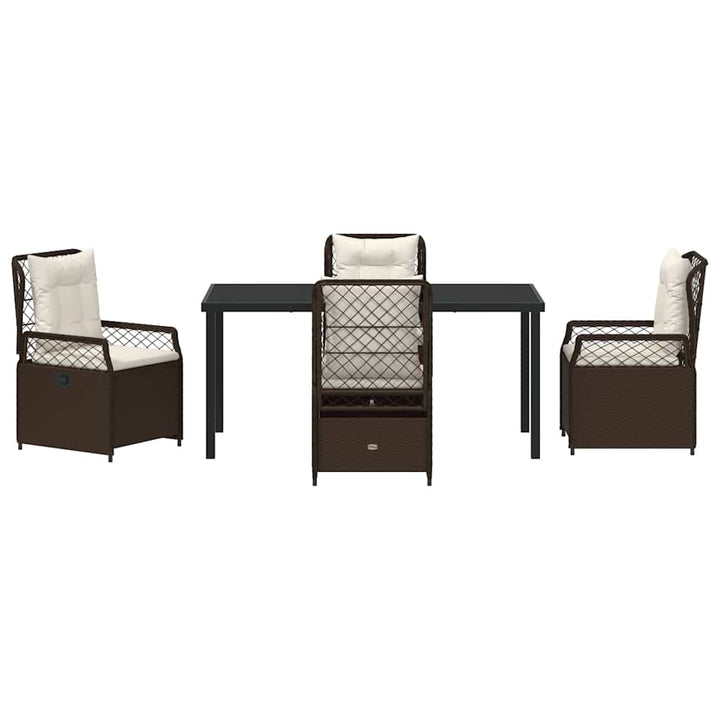 Have Spisebordssæt 5 pcs Brun polyrattan