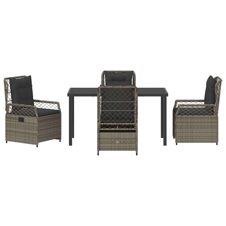 Have Spisebordssæt 5 pcs Grå polyrattan