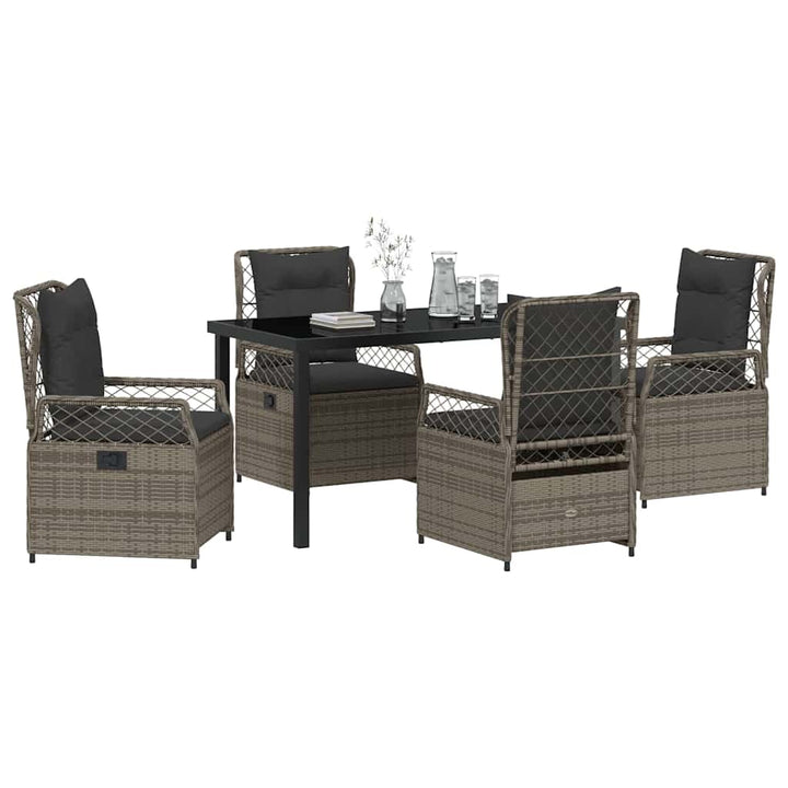 Have Spisebordssæt 5 pcs Grå polyrattan