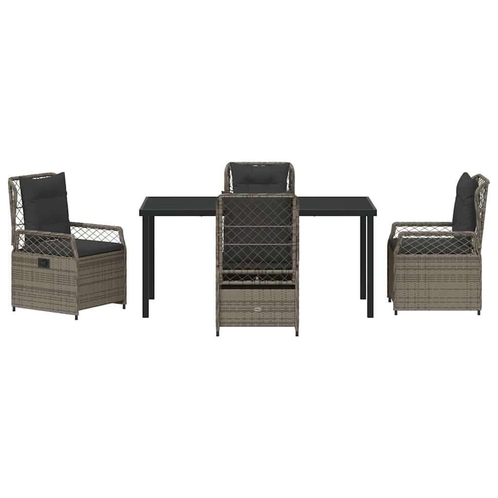 Have Spisebordssæt 5 pcs Grå polyrattan