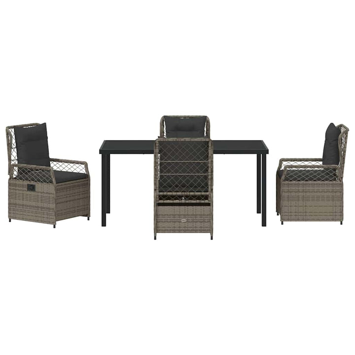 Have Spisebordssæt 5 pcs Grå polyrattan