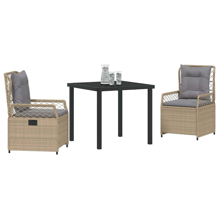 Have Spisebordssæt 3 pcs Beige polyrattan