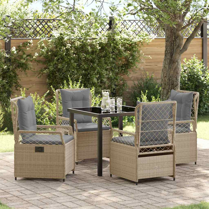 Have Spisebordssæt 5 pcs Beige polyrattan