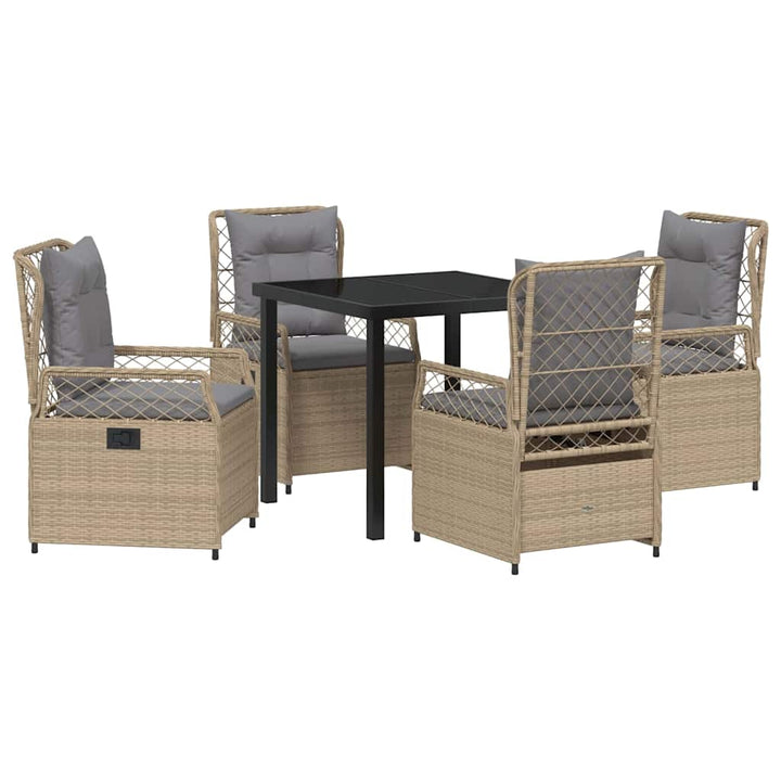 Have Spisebordssæt 5 pcs Beige polyrattan