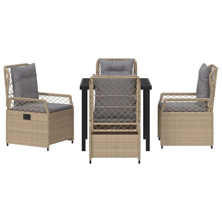 Have Spisebordssæt 5 pcs Beige polyrattan