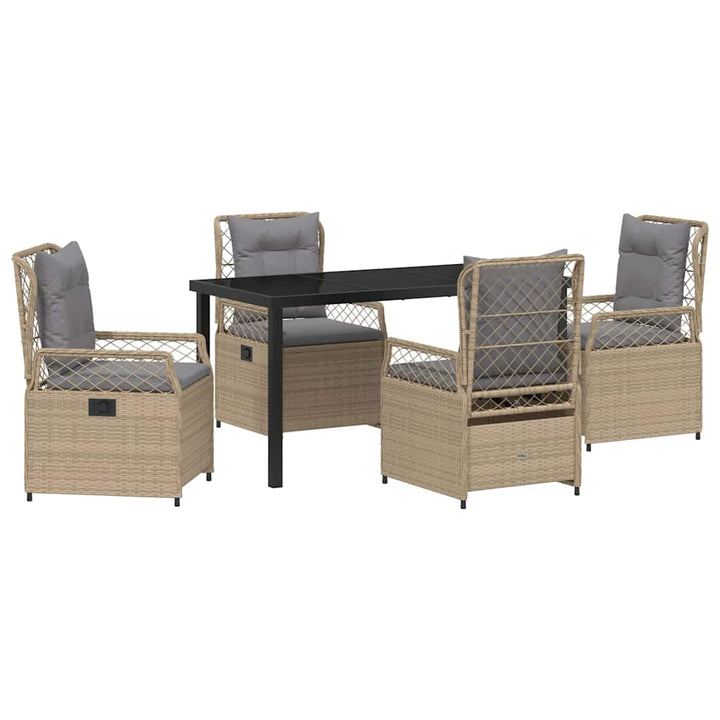 Have Spisebordssæt 5 pcs Beige polyrattan