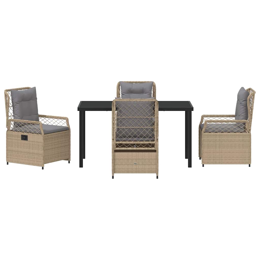 Have Spisebordssæt 5 pcs Beige polyrattan