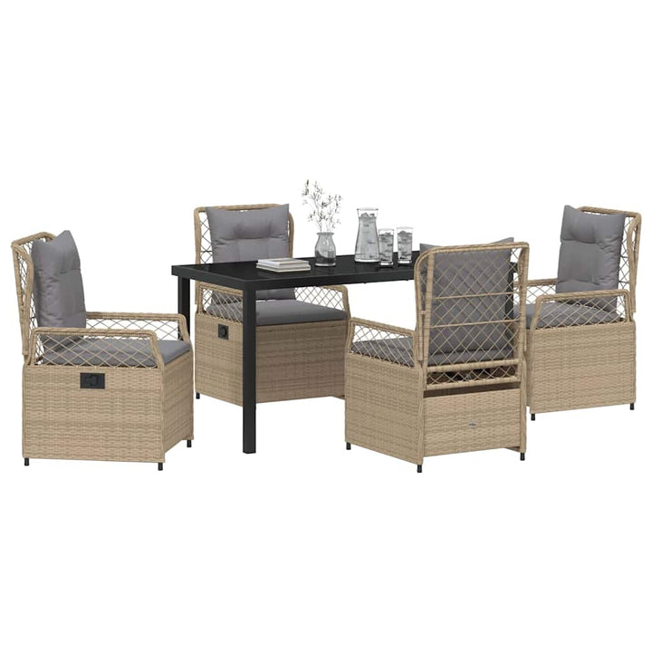Have Spisebordssæt 5 pcs Beige polyrattan