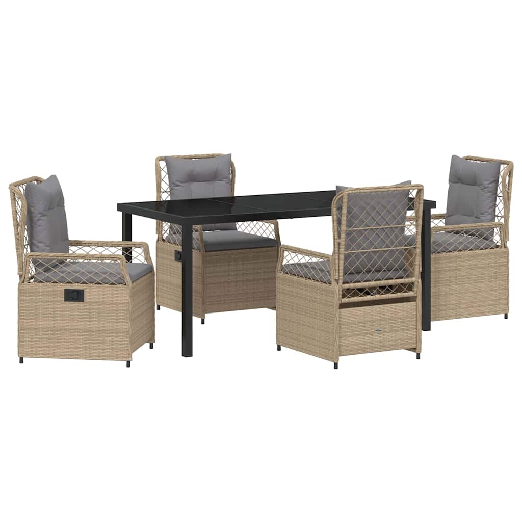 Have Spisebordssæt 5 pcs Beige polyrattan