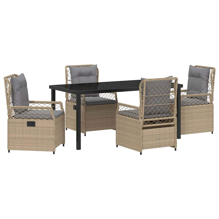 Have Spisebordssæt 5 pcs Beige polyrattan
