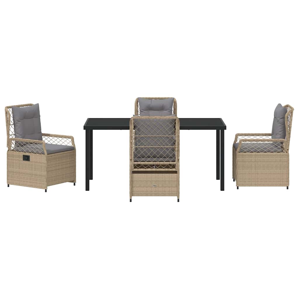 Have Spisebordssæt 5 pcs Beige polyrattan