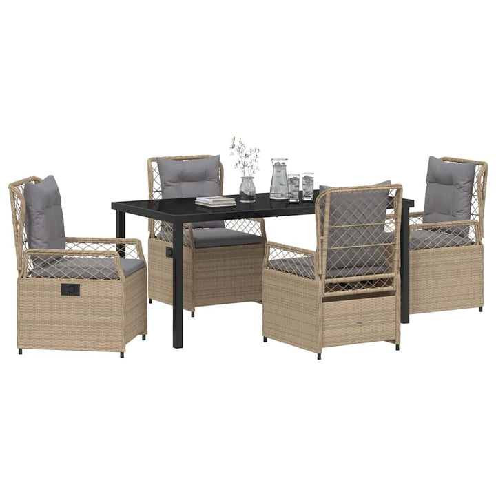 Have Spisebordssæt 5 pcs Beige polyrattan