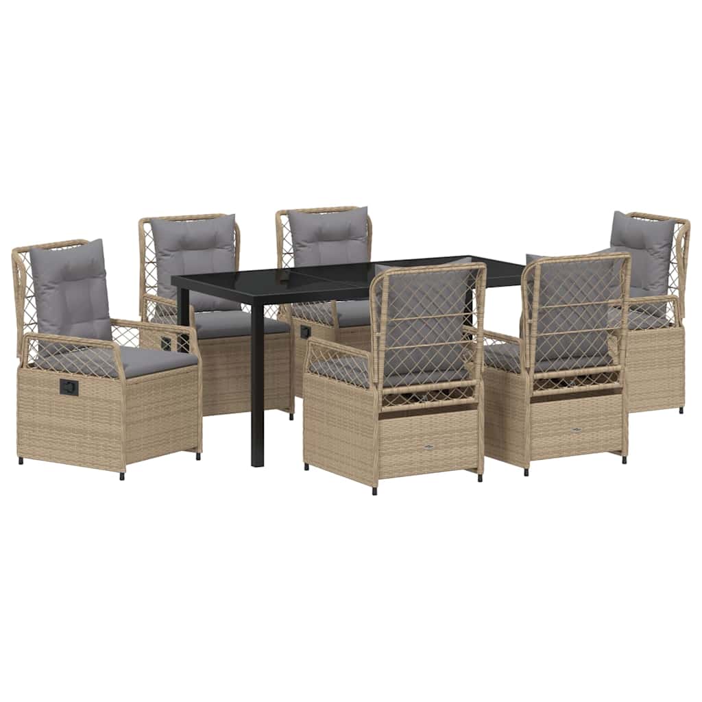 Have Spisebordssæt 7 pcs Beige polyrattan