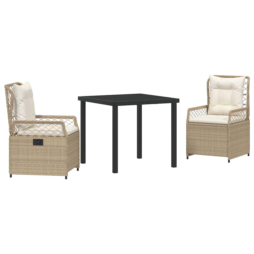 Have Spisebordssæt 3 pcs Beige polyrattan