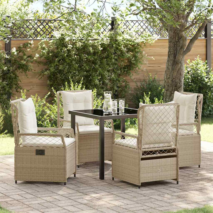 Have Spisebordssæt 5 pcs Beige polyrattan