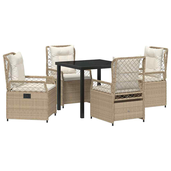 Have Spisebordssæt 5 pcs Beige polyrattan