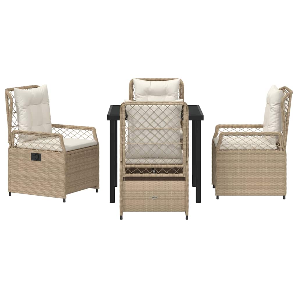 Have Spisebordssæt 5 pcs Beige polyrattan