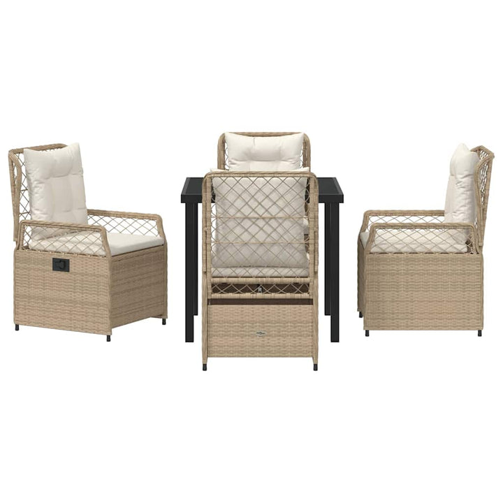 Have Spisebordssæt 5 pcs Beige polyrattan