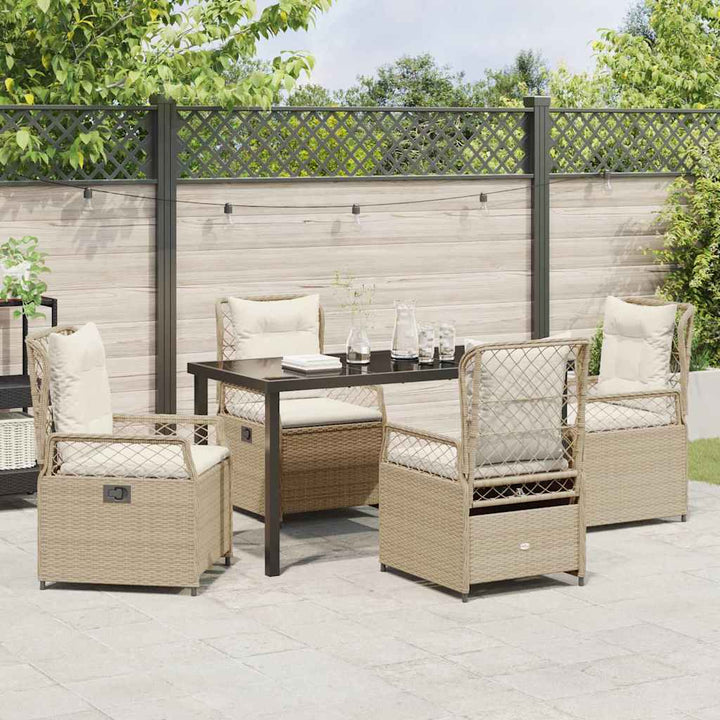 Have Spisebordssæt 5 pcs Beige polyrattan