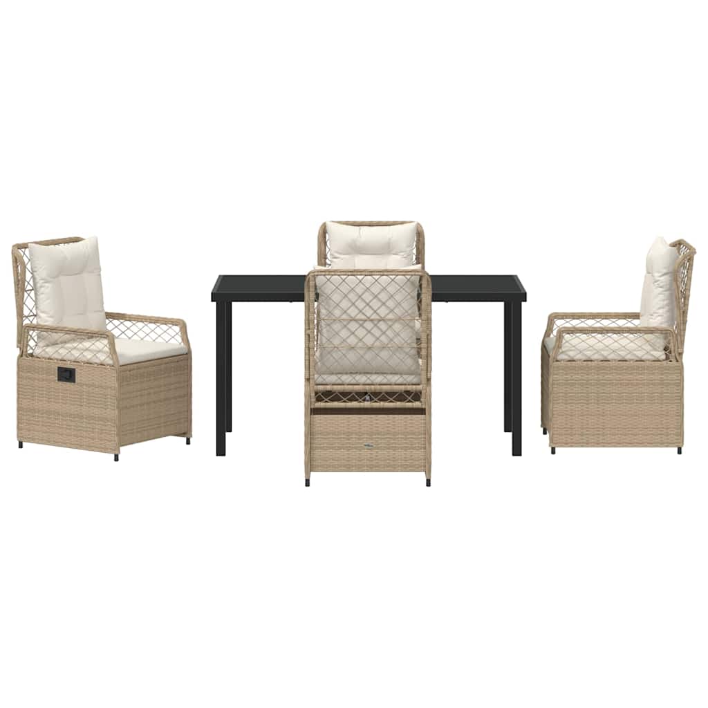 Have Spisebordssæt 5 pcs Beige polyrattan