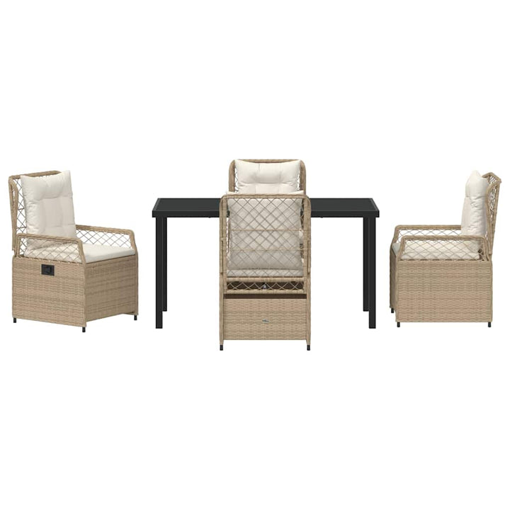 Have Spisebordssæt 5 pcs Beige polyrattan
