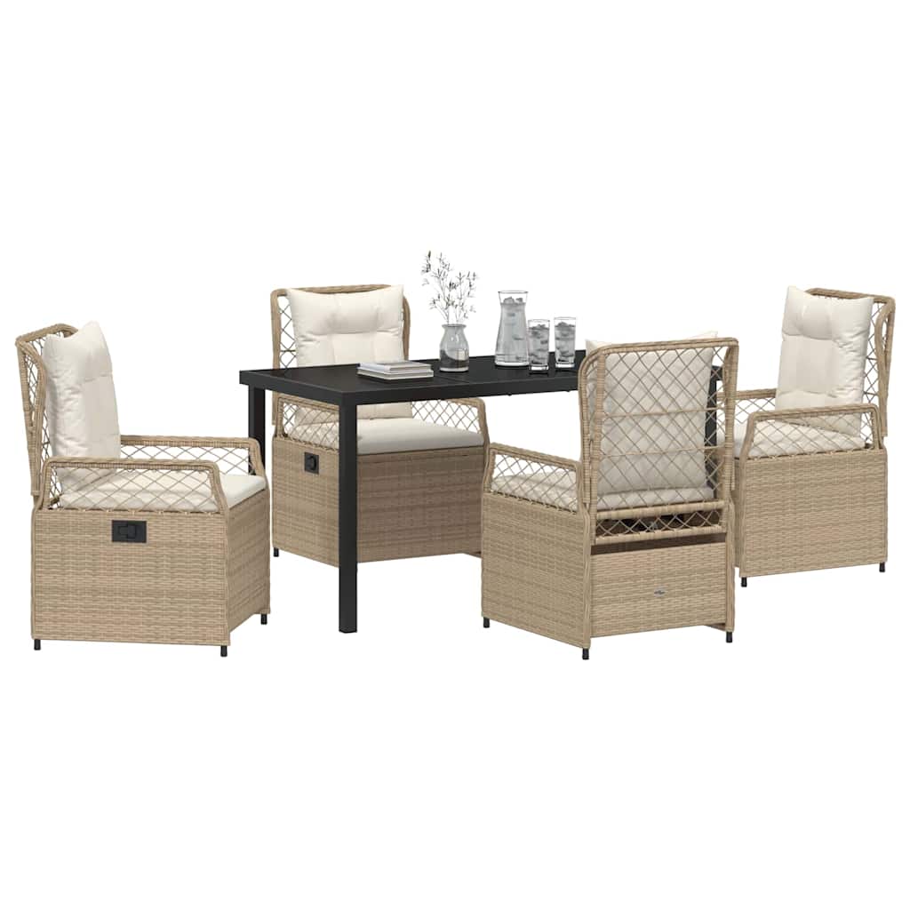 Have Spisebordssæt 5 pcs Beige polyrattan