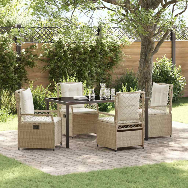 Have Spisebordssæt 5 pcs Beige polyrattan