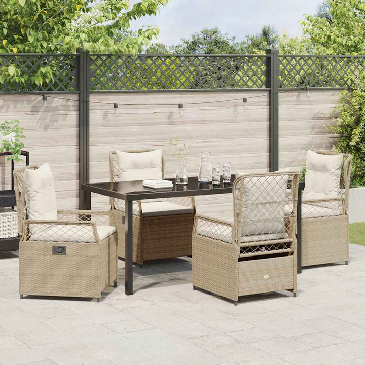 Have Spisebordssæt 5 pcs Beige polyrattan
