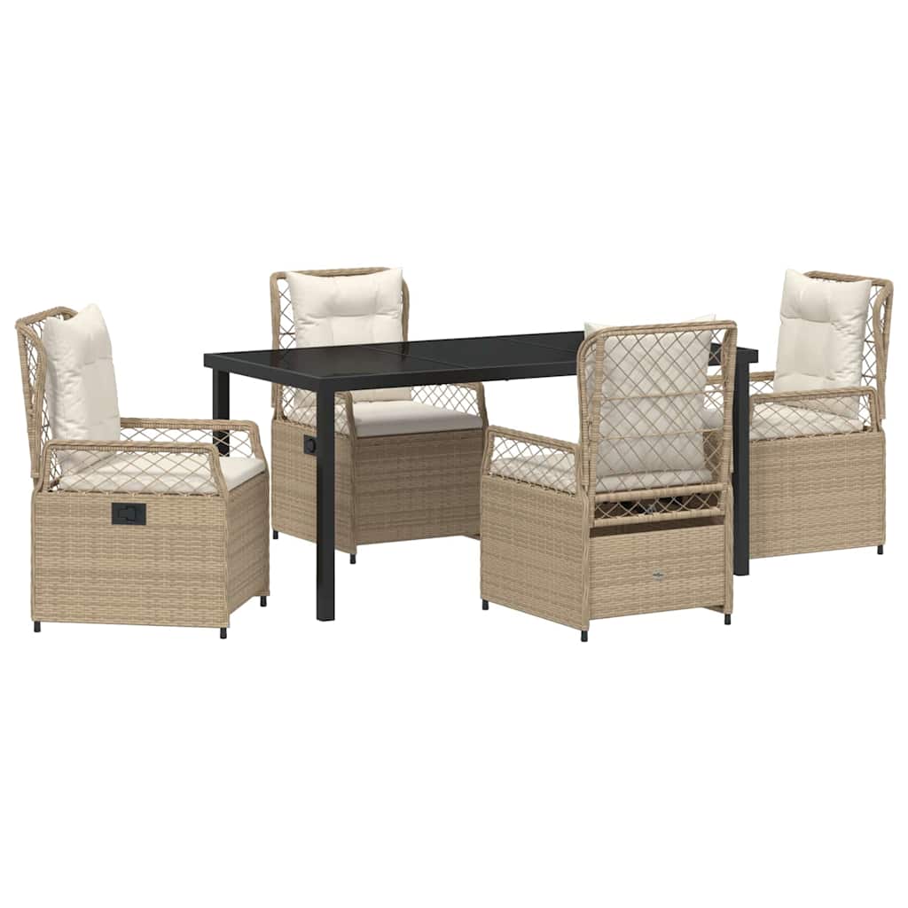 Have Spisebordssæt 5 pcs Beige polyrattan