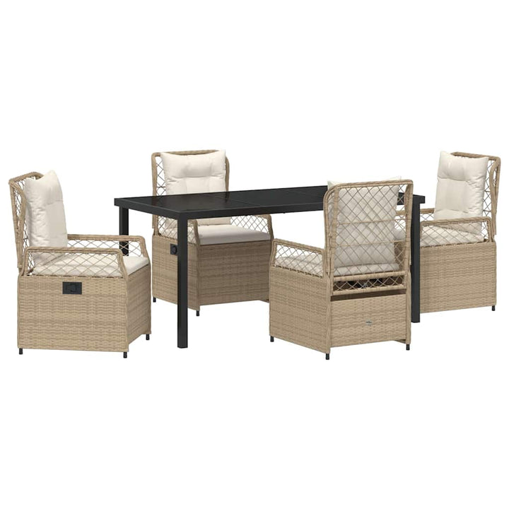 Have Spisebordssæt 5 pcs Beige polyrattan