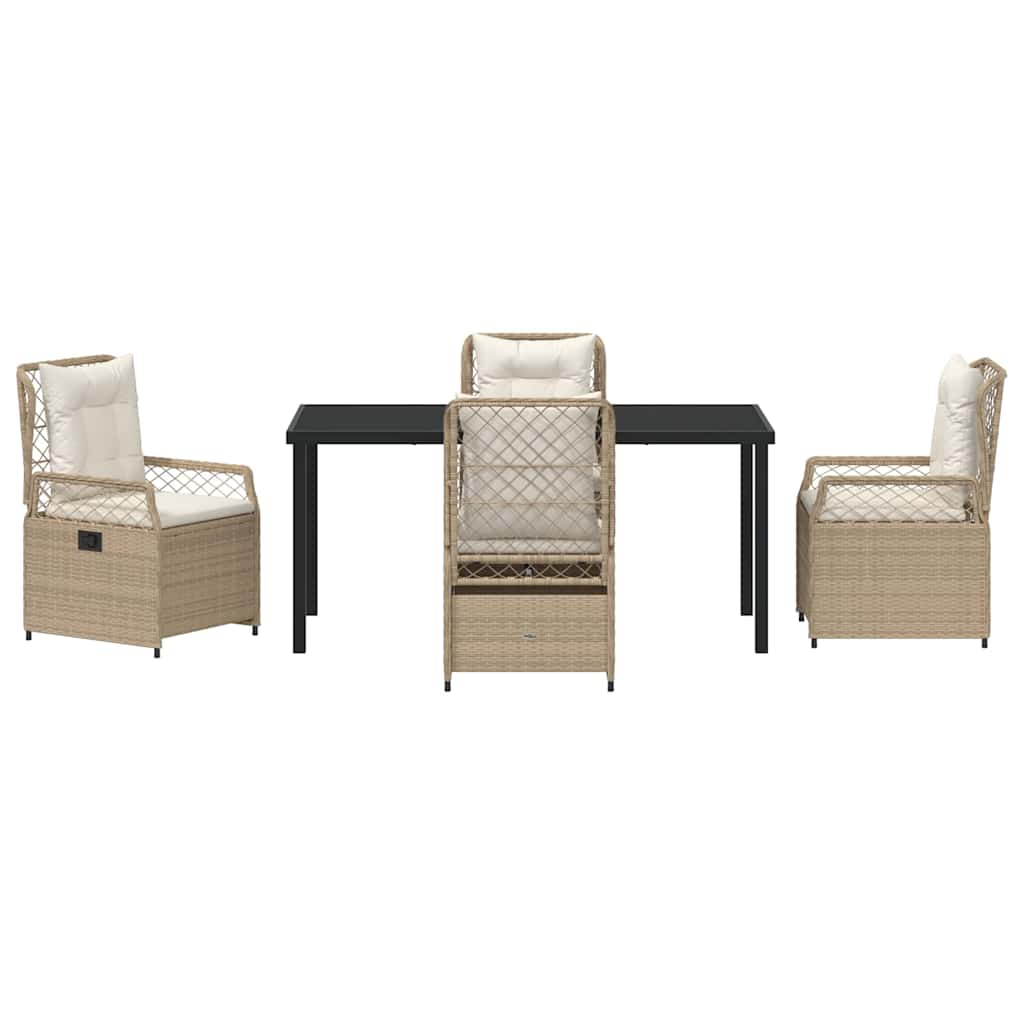 Have Spisebordssæt 5 pcs Beige polyrattan