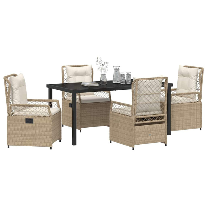 Have Spisebordssæt 5 pcs Beige polyrattan