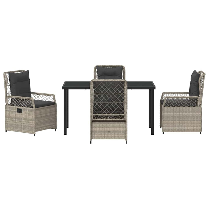 Have Spisebordssæt 5 pcs Lysegrå polyrattan