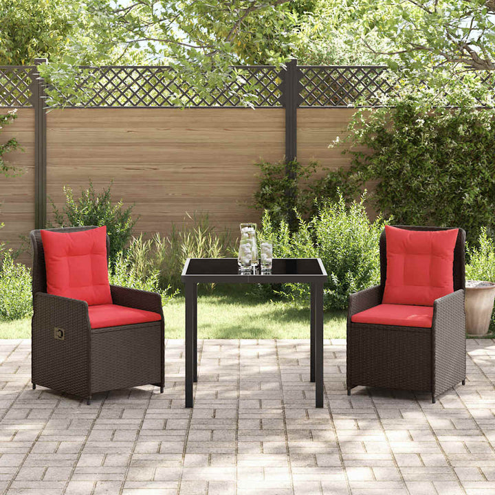 Have Spisebordssæt 3 pcs Brun Poly rattan